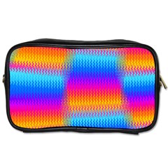 Psychedelic Rainbow Heat Waves Toiletries Bags 2-side by KirstenStar