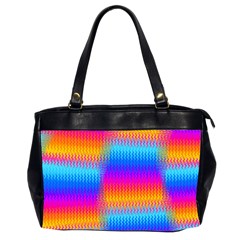 Psychedelic Rainbow Heat Waves Office Handbags (2 Sides)  by KirstenStar