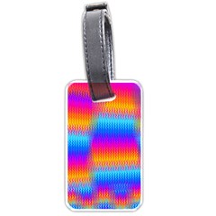 Psychedelic Rainbow Heat Waves Luggage Tags (one Side)  by KirstenStar