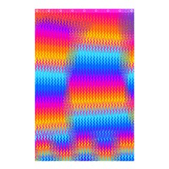 Psychedelic Rainbow Heat Waves Shower Curtain 48  X 72  (small)  by KirstenStar