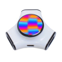 Psychedelic Rainbow Heat Waves 3-port Usb Hub by KirstenStar