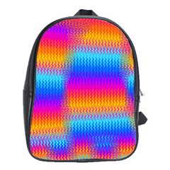 Psychedelic Rainbow Heat Waves School Bags (xl)  by KirstenStar