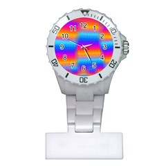 Psychedelic Rainbow Heat Waves Nurses Watches by KirstenStar