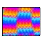 Psychedelic Rainbow Heat Waves Double Sided Fleece Blanket (Small)  45 x34  Blanket Front