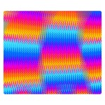 Psychedelic Rainbow Heat Waves Double Sided Flano Blanket (Small)  50 x40  Blanket Back