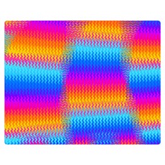 Psychedelic Rainbow Heat Waves Double Sided Flano Blanket (medium)  by KirstenStar