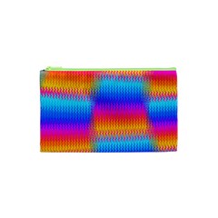 Psychedelic Rainbow Heat Waves Cosmetic Bag (xs) by KirstenStar