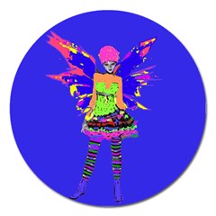 Fairy Punk Magnet 5  (round) by icarusismartdesigns