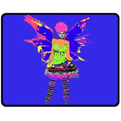 Fairy Punk Double Sided Fleece Blanket (medium)  by icarusismartdesigns