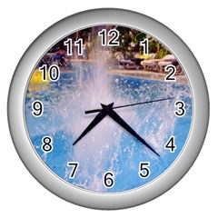 Splash 3 Wall Clocks (silver)  by icarusismartdesigns