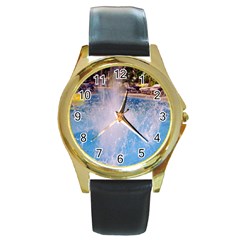 Splash 3 Round Gold Metal Watches by icarusismartdesigns