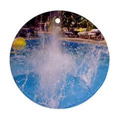 Splash 3 Round Ornament (two Sides)  by icarusismartdesigns