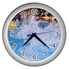 Splash 4 Wall Clocks (silver)  by icarusismartdesigns