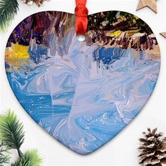 Splash 4 Heart Ornament (2 Sides)