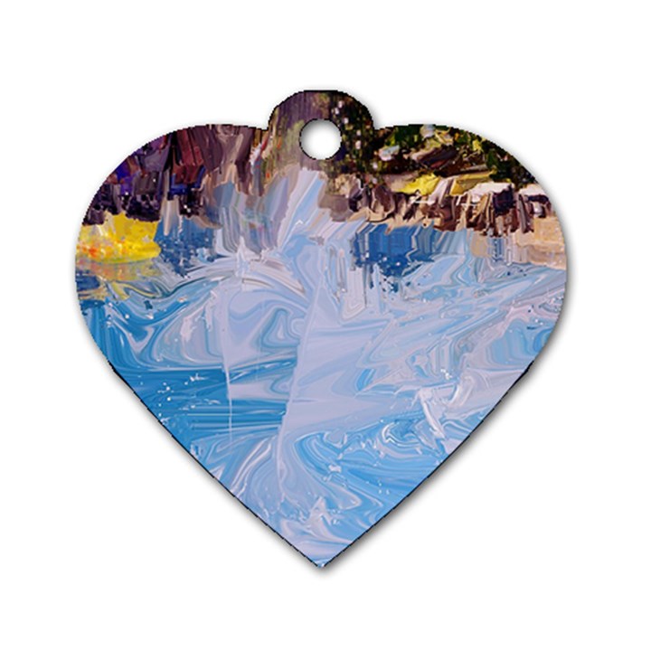 Splash 4 Dog Tag Heart (Two Sides)