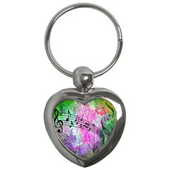 Abstract Music  Key Chains (heart) 