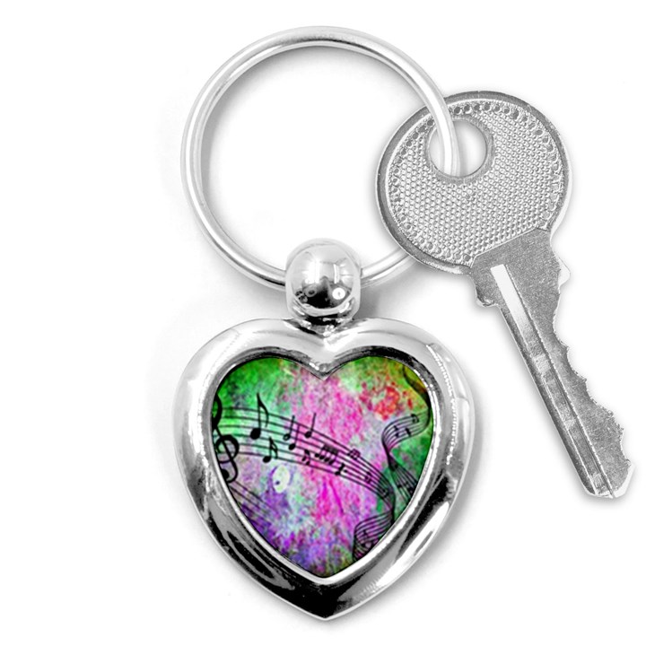 Abstract Music  Key Chains (Heart) 