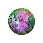 Abstract Music  Rubber Coaster (Round)  Front