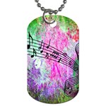 Abstract Music  Dog Tag (One Side) Front