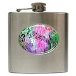 Abstract Music  Hip Flask (6 oz) Front