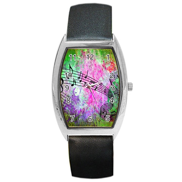 Abstract Music  Barrel Metal Watches