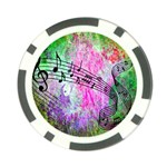 Abstract Music  Poker Chip Card Guards Back