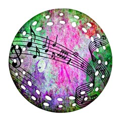 Abstract Music  Round Filigree Ornament (2side)