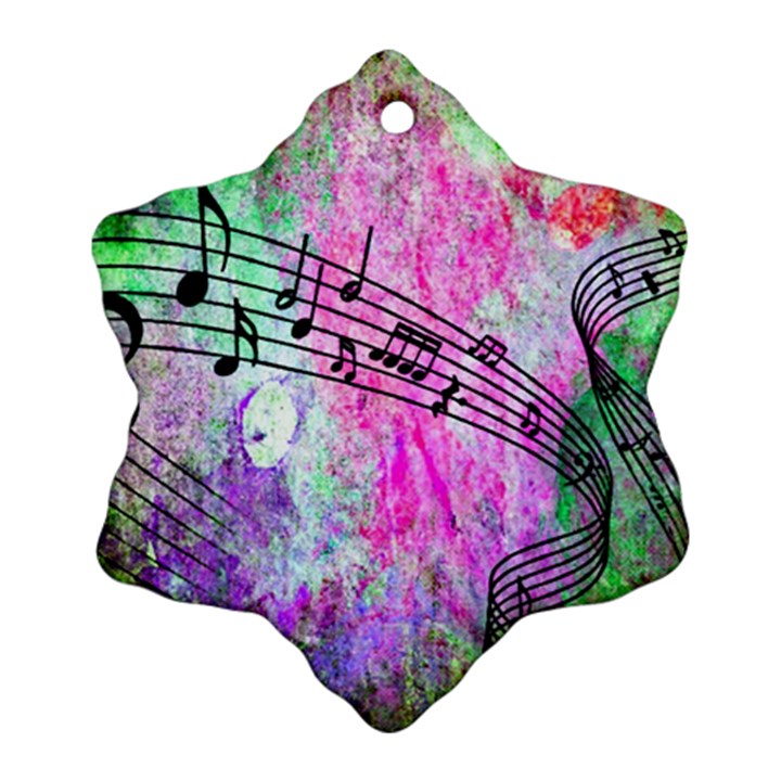 Abstract Music  Snowflake Ornament (2-Side)