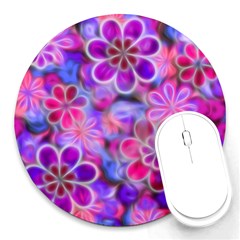 Pretty Floral Painting Round Mousepads