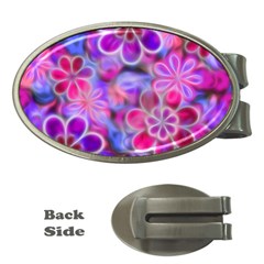 Pretty Floral Painting Money Clips (oval) 