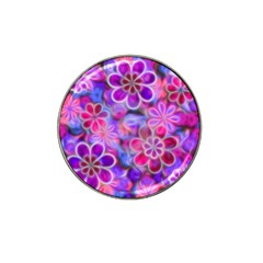 Pretty Floral Painting Hat Clip Ball Marker (4 Pack)