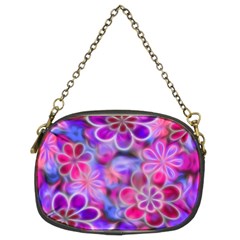 Pretty Floral Painting Chain Purses (two Sides) 