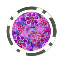 Pretty Floral Painting Poker Chip Card Guards (10 Pack) 