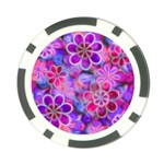 Pretty Floral Painting Poker Chip Card Guards (10 pack)  Front