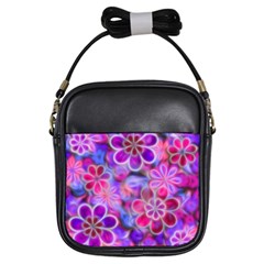 Pretty Floral Painting Girls Sling Bags by KirstenStar