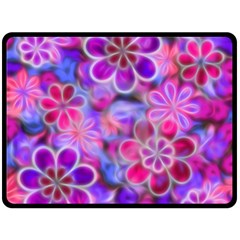 Pretty Floral Painting Fleece Blanket (large) 