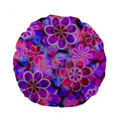 Pretty Floral Painting Standard 15  Premium Flano Round Cushions