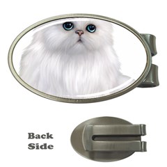 White Persian Cat Clipart Money Clips (oval) 