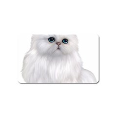 White Persian Cat Clipart Magnet (name Card)