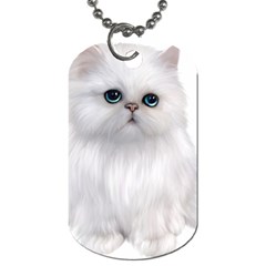 White Persian Cat Clipart Dog Tag (one Side) by AlteredStates