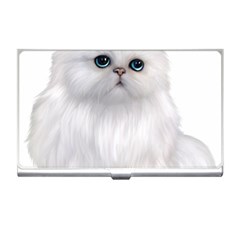 White Persian Cat Clipart Business Card Holders