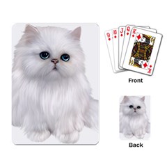 White Persian Cat Clipart Playing Card