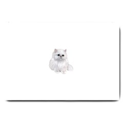 White Persian Cat Clipart Large Doormat 