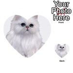 White Persian Cat Clipart Multi-purpose Cards (Heart)  Front 1