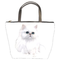 White Persian Cat Clipart Bucket Bags