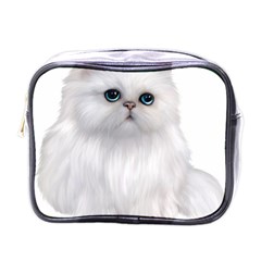 White Persian Cat Clipart Mini Toiletries Bags