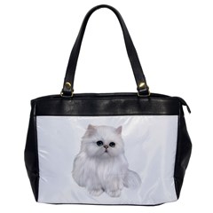 White Persian Cat Clipart Office Handbags