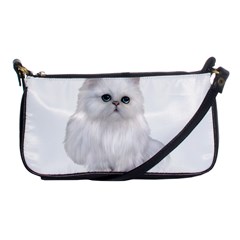 White Persian Cat Clipart Shoulder Clutch Bags