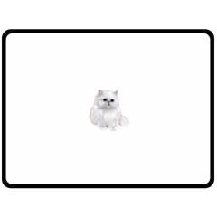 White Persian Cat Clipart Fleece Blanket (large)  by AlteredStates