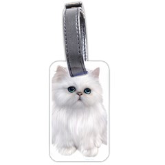 White Persian Cat Clipart Luggage Tags (one Side) 